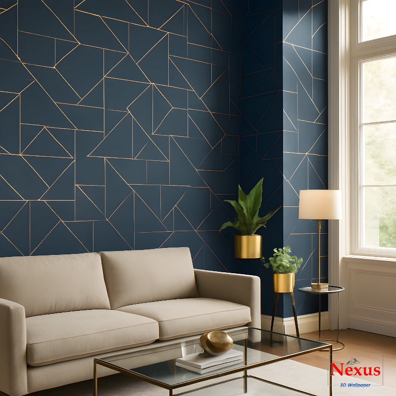 3D Wallpaper Sapphire Geometry